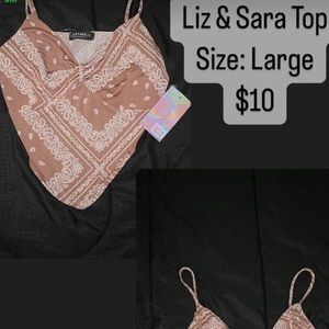 Liz & Sara top, Size: Large